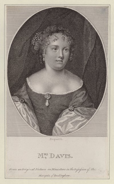 Mary Davis, angielska aktorka (grawerowanie) autorstwa European School