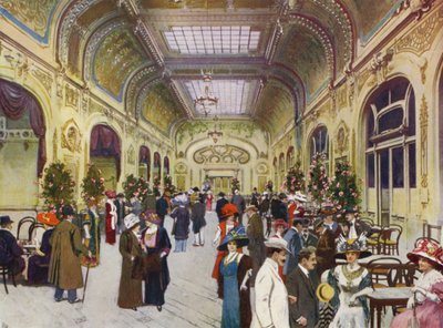 Monte-Carlo, Le Casino de Beau-Soleil (kolorowa litografia) autorstwa European School