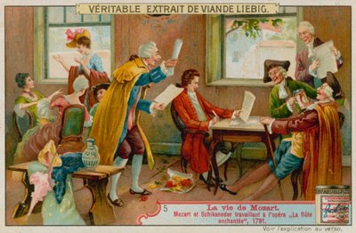 Mozart i Schikaneder pracują nad Czarodziejskim fletem autorstwa European School