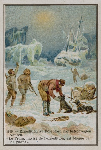 Nansen i Fram (chromolitho) autorstwa European School