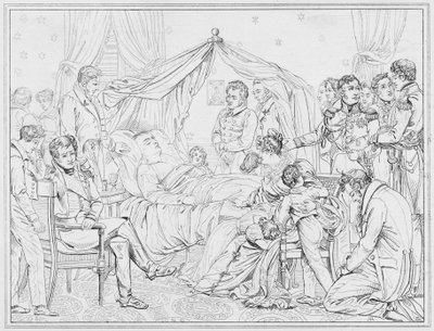 Napoleon: Mort, Śmierć (rycina) autorstwa European School
