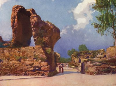 Nicea, Les Arenes de Cimiez (kolorowa litografia) autorstwa European School
