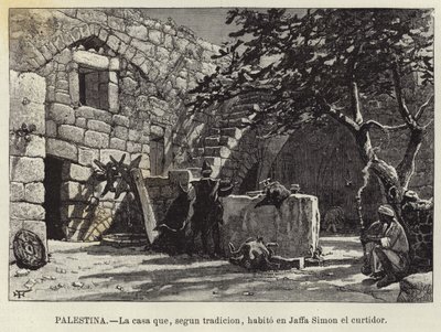 Palestyna, Dom, który według tradycji mieszkał w Jaffa Szymon garbarz autorstwa European School