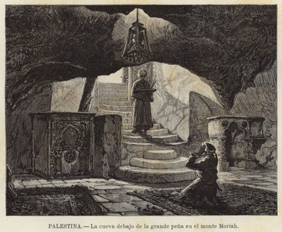 Palestyna, Jaskinia poniżej wielkiego smutku na Górze Moria autorstwa European School