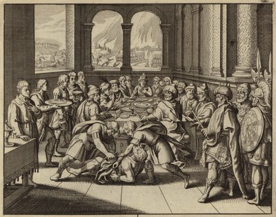 Przypowieść o uczcie weselnej (rycina) autorstwa European School