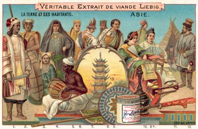 Ludy Azji (chromolitho) autorstwa European School