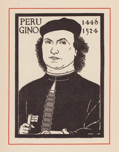 Pietro Perugino, włoski artysta renesansowy (litografia) autorstwa European School