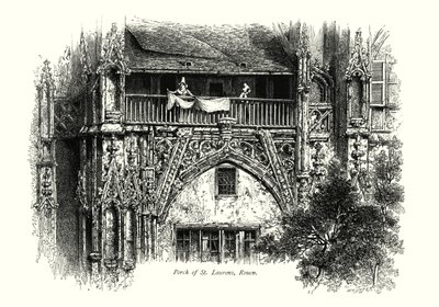 Ganek St Laurens, Rouen (rycina) autorstwa European School