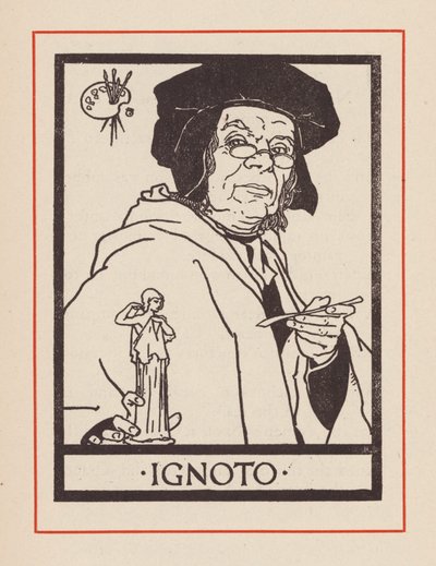 Portret nieznanego włoskiego artysty (litografia) autorstwa European School