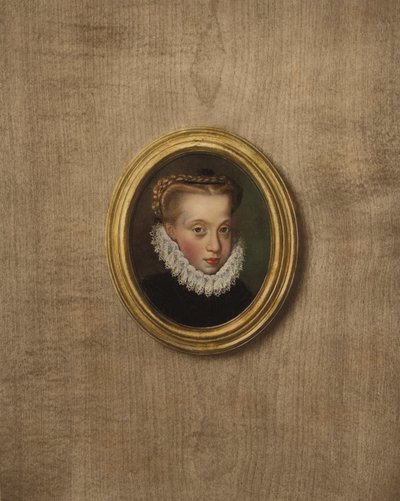 Portret młodej księżniczki (kolorowa litografia) autorstwa European School