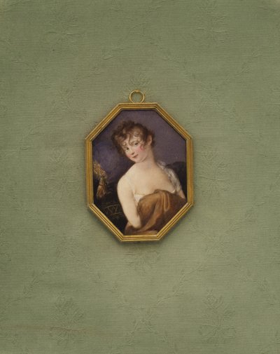 Portret nieznanej dziewczyny (litografia kolorowa) autorstwa European School