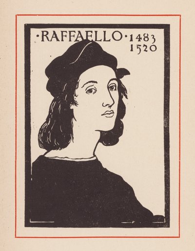 Rafael, włoski renesansowy artysta i architekt (litografia) autorstwa European School