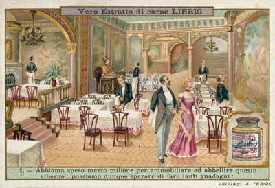 Restauracja w odnowionym hotelu (chromolitho) autorstwa European School