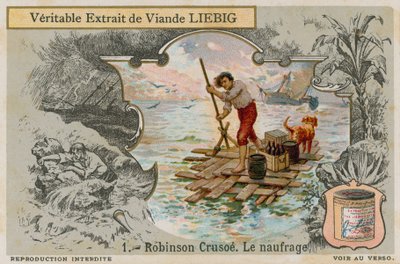 Robinson Crusoe po wraku statku autorstwa European School