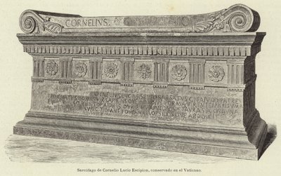 Sarkofag Korneliusza Lucjusza Scypiona zachowany w Watykanie autorstwa European School