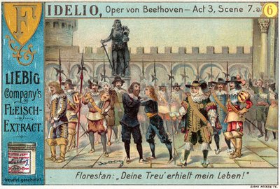 Scena z opery Beethovena Fidelio (chromolitho) autorstwa European School