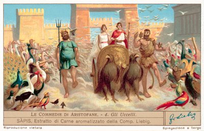 Scena z Ptaków (chromolitho) autorstwa European School