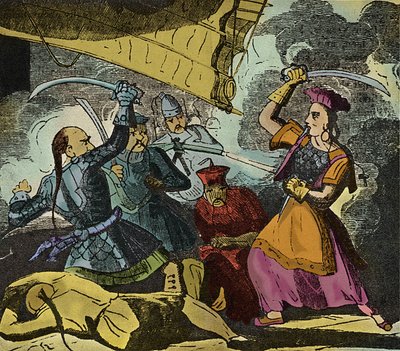 Shing Shi lub Ching Shih (zm. 1844). Chińska piratka z XIX wieku. Dowodziła prawdziwą flotą, którą pokonała admirała Kwo Langa. autorstwa European School