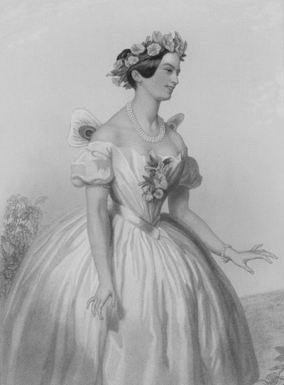 Taglioni, La Sylphide (grawerowanie) autorstwa European School