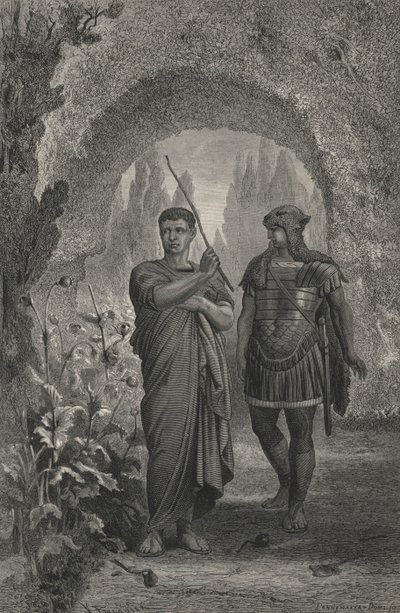 Tarquin Wspaniały i Wysłannik Sekstusa (rycina) autorstwa European School
