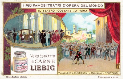 Teatro Costanzi, Rzym (chromolitho) autorstwa European School