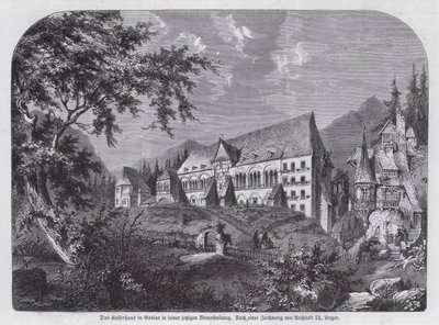 Kaiserhaus, pałac cesarski w Goslar, Niemcy (rycina) autorstwa European School