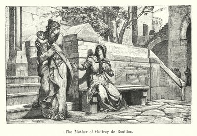 Matka Boża Godfrey de Bouillon (rycina) autorstwa European School