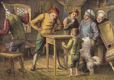 Trzej bracia (kolorowa litografia) autorstwa European School