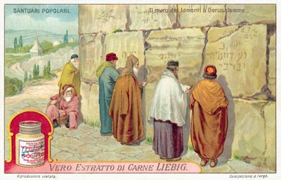 Ściana Płaczu w Jerozolimie (chromolitho) autorstwa European School
