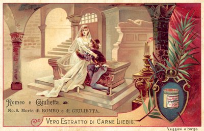 Śmierć Romea i Julii (chromolitho) autorstwa European School