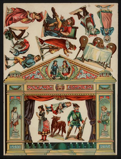 Teatr (litografia kolorowa) autorstwa European School