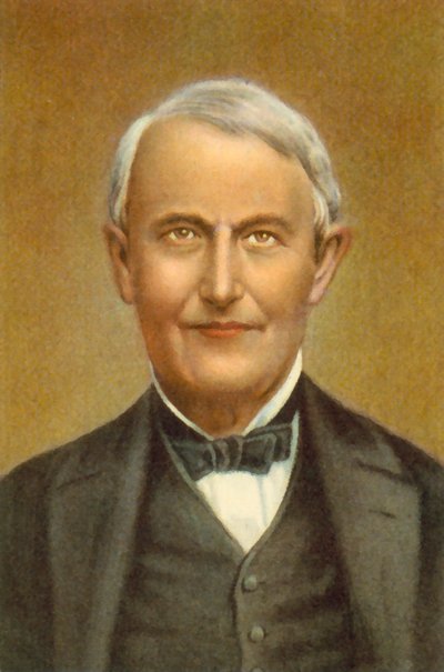 Thomas Edison (kolorowa litografia) autorstwa European School
