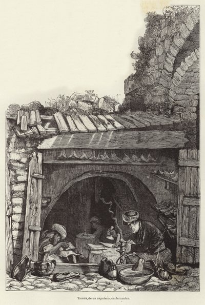 Sklep szewski w Jerozolimie autorstwa European School