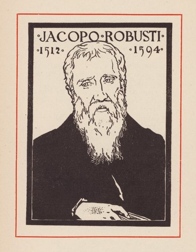 Tintoretto, włoski artysta renesansowy (litografia) autorstwa European School
