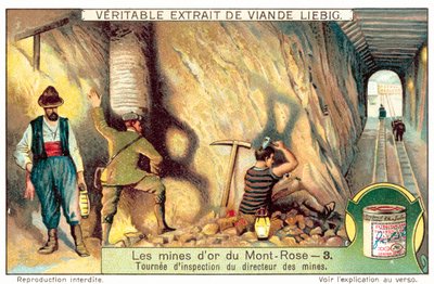 Objazd inspekcyjny przez dyrektora kopalni złota Monte Rosa (chromolitho) autorstwa European School