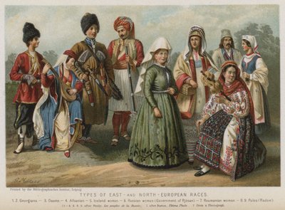 Rodzaje ras wschodnio- i północnoeuropejskich (chromolitho) autorstwa European School