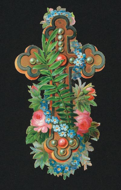 Okruchy wiktoriańskie: Święty Krzyż (chromolitho) autorstwa European School