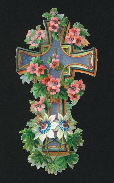 Okruchy wiktoriańskie: Święty Krzyż (chromolitho) autorstwa European School