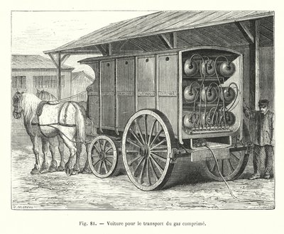 Samochód do transportu sprężonego gazu (grawerowanie) autorstwa European School
