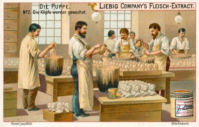 Depilacja głów lalek (chromolitho) autorstwa European School