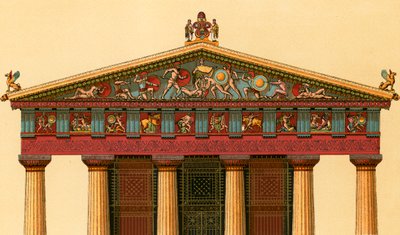 Zachodnia fasada świątyni Ateny na Eginie autorstwa European School