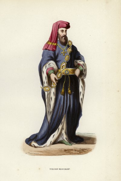 William Beauchamp (kolorowy grawerunek) autorstwa European School