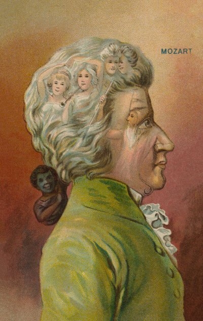 Wolfgang Amadeusz Mozart, austriacki kompozytor (chromolitografia) autorstwa European School