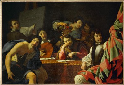 Roztropność przynosi pokój i obfitość ... autorstwa Eustache (studio of) Le Sueur