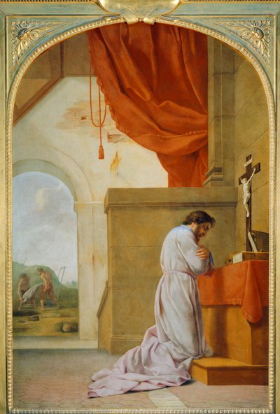 Święty Brunon w modlitwie - Święty Brunon w modlitwie ... autorstwa Eustache (studio of) Le Sueur
