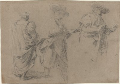 Sędzia i dwóch dżentelmenów prawników autorstwa Eustache Le Sueur