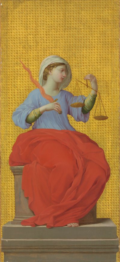 Francuski:  La Justice Sprawiedliwość autorstwa Eustache Le Sueur