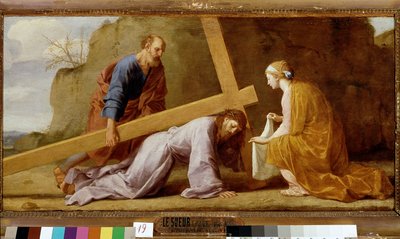 Jezus niosący swój krzyż (niosący krzyż lub drogę krzyża), ok. 1651 (olej na płótnie) autorstwa Eustache Le Sueur