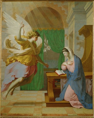 Zwiastowanie (obraz na płótnie) autorstwa Eustache Le Sueur