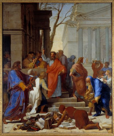 Przepowiednia św. Pawła do Efezy Obraz Eustachego Le Sueura (1617-1655) 1649 nd. 3,94x3,28 m² autorstwa Eustache Le Sueur